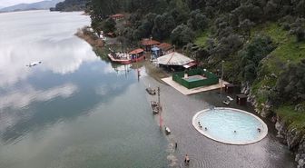 Aşırı yağışlar Köyceğiz Gölü'nü taşırdı