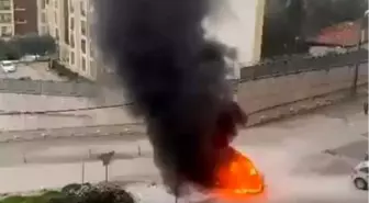Bursa'da yanan araç art arda patladı, mahalleli panik yaşadı