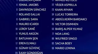 Galatasaray, Şampiyonlar Ligi kadrosunu UEFA'ya teslim etti