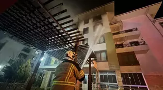 Karaman'da binada çıkan yangında 10 kişi dumandan etkilendi