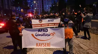 Kayseri'de 'sessiz yürüyüş' ve mahalle tahliye tatbikatı yapıldı