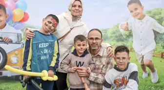 Konya'da DMD hastası Ali Hamza için gökyüzüne balonlar bırakıldı