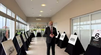 Mersin'de 'Zamanın Kırıldığı An: 6 ŞUBAT' grafik tasarım sergisi açıldı