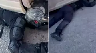 Tonlarca ağırlığındaki tırın altından mucize kurtuluş