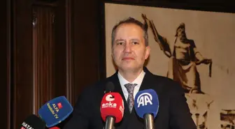 Yeniden Refah Partisi Genel Başkanı Erbakan, Hatay'da gazetecilerle buluştu