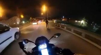 Yola atlayan yaya tehlikeli anlar yaşattı