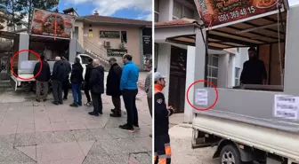 Lokma dağıtımında aracın üzerindeki notu görenler büyük şaşkınlık yaşadı