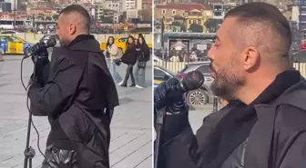 İstanbul'un göbeğinde şarkı söyledi, kim olduğunu fark eden şaştı kaldı