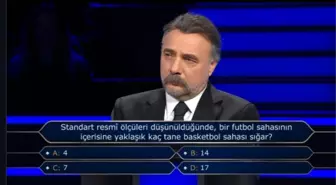 Standart resmi ölçüleri düşünüldüğünde bir futbol sahasının içerisine yaklaşık kaç tane basketbol sahası sığar?