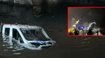 Bakırköy'de kaza yapan zabıta aracı denize düştü