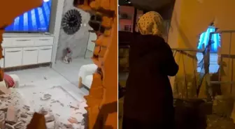 Evinde otururken kamyonetin çarptığı duvarın altında kalarak yaralandı