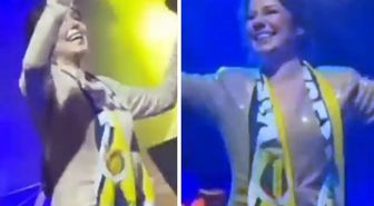 Merve Özbey konserinde N'Golo Kante şarkısını söyledi