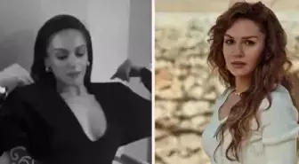 Sahra Şaş'ın dekoltesine ekipten jet müdahale