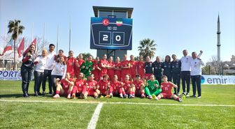 19 Yaş Altı Kadın Futbol Milli Takımı, Ekvator Ginesi'ni 2-0 yendi