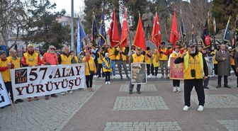 '57. Alay' için Tekirdağ'dan yola çıkan gönüllüler Gelibolu'ya geldi