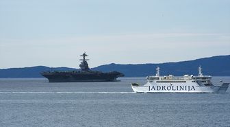 ABD uçak gemisi USS Gerald Ford bakım için Hırvatistan'a geldi