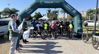 Adana'da bisikletliler bağımlılığa karşı pedal çevirdi