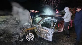 Adana'da yangın çıkan otomobil kullanılamaz hale geldi