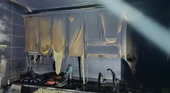 Adıyaman'da çıkan ev yangınında bir kişi dumandan etkilendi