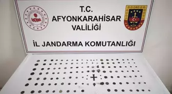 Afyonkarahisar'da evinde 133 sikke ve obje ele geçirilen şüpheli tutuklandı
