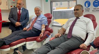 Aksaray'da Vali Murat Duru öncülüğünde kan bağışı yapıldı
