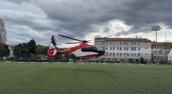 Alaçam'da kalp krizi geçiren hasta, ambulans helikopterle il merkezine gönderildi