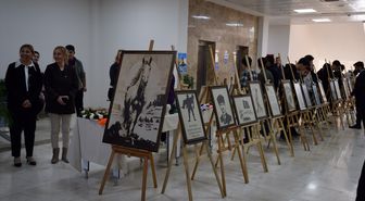Anamur'da öğrenciler tarafından hazırlanan resim sergisinin açılışı yapıldı