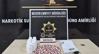 Anamur ilçesinde 489 sentetik ecza hapı ele geçirildi
