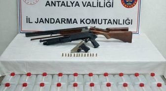 Antalya'da 160 litre kaçak alkol ele geçirildi
