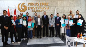 Bağdat'taki Yunus Emre Türk Kültür Merkezi'nde sertifika töreni düzenlendi