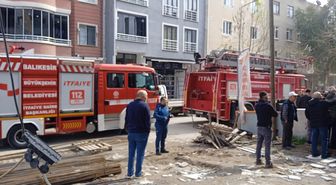 Balıkesir'de bir binanın bodrum katında çıkan yangında 1 kişi yaralandı