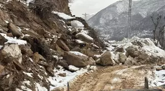 Bitlis'te heyelan nedeniyle kapanan bazı köy yolları ulaşıma açıldı