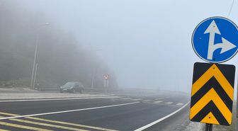 Bolu Dağı'nda sis etkili oldu
