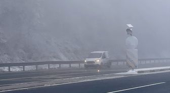 Bolu Dağı'nda sis etkili oluyor