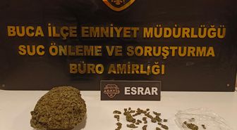 Buca'da bir evde 1 kilo 72 gram esrar ele geçirildi