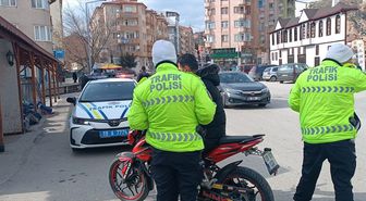 Çorum'da 5 motosiklet sürücüsüne 266 bin lira ceza verildi