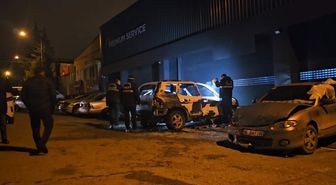 Çorum'da park halinde yanan araç kullanılamaz hale geldi