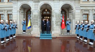 Cumhurbaşkanı Erdoğan, Bosna Hersek Devlet Başkanlığı Konseyi Başkanı Becirovic'i resmi törenle karşıladı