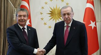 Cumhurbaşkanı Erdoğan, KKTC Başbakanı Üstel'i kabul etti