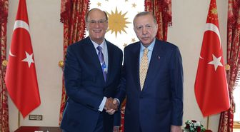 Cumhurbaşkanı Erdoğan, WEF Başkanı Fink'i kabul etti