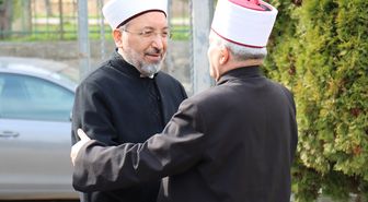 Diyanet İşleri Başkanı Arpaguş, Kuzey Makedonya İslam Birliği Başkanı Fetahu ile görüştü