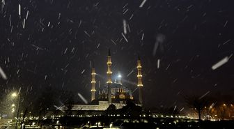Edirne'de kar yağışı başladı