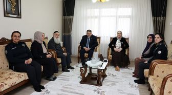 Erzurum Emniyet Müdürü Karaburun, bayramda şehit ailelerini yalnız bırakmadı