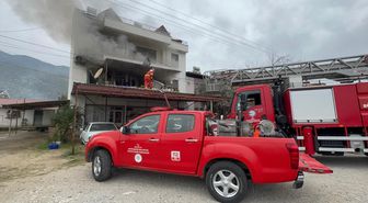 Fethiye'de evde çıkan yangın söndürüldü