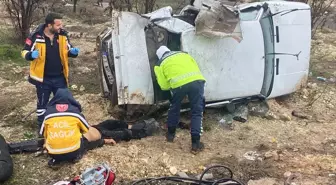 Gaziantep'te şarampole devrilen otomobilde 1 kişi öldü, 1 kişi yaralandı