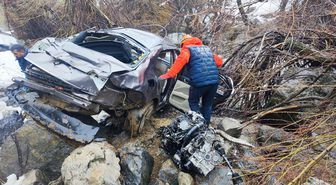 Hakkari'de şarampole devrilen otomobilin sürücüsü öldü