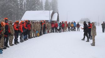 Ilgaz Dağı'ndaki kayak merkezinde 'Çığda Arama Kurtarma Tatbikatı' yapıldı