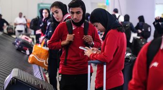 İran Milli Kadın Futbol Takımı kafilesi ülkelerine dönmek için Türkiye'ye geldi