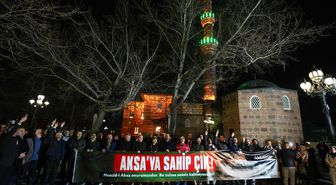 İsrail'in Mescid-i Aksa'yı ibadete kapatması Ankara'da protesto edildi