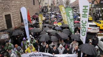 İstanbul'da İsrail ve ABD'ye yönelik protesto yürüyüşü yapıldı